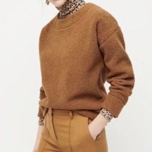 J.Crew Teddy Faux-Fleece and Faux-Suede Pullover Sweater
